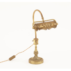 Lampka z brązu secesja pocz. XXw piękne reliefy Nr o47