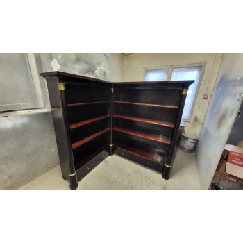 Biblioteka Empire narożna pocz XXw mahoń Nr o59