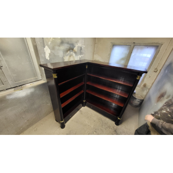 Biblioteka Empire narożna pocz XXw mahoń Nr o59