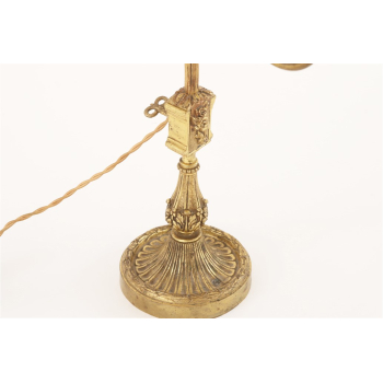 Lampka z brązu secesja pocz. XXw piękne reliefy Nr o47