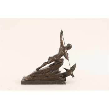 Figura art deco brąz pocz XXw Francja sygnowana René André Varnier nr o52