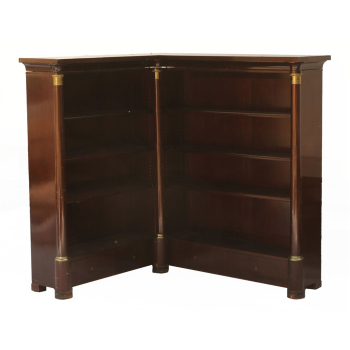 Biblioteka Empire narożna pocz XXw mahoń - w trakcie renowacji -Nr o59