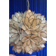 Lampa wisząca Capiz Shell Lotus Ball Chandelier Pendant Light Niemcy 1960s