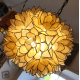Lampa wisząca Capiz Shell Lotus Ball Chandelier Pendant Light Niemcy 1960s