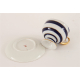 Filiżanka ze spodkiem Łomonosow 22k złoto kobalt porcelana Rosja nr o58